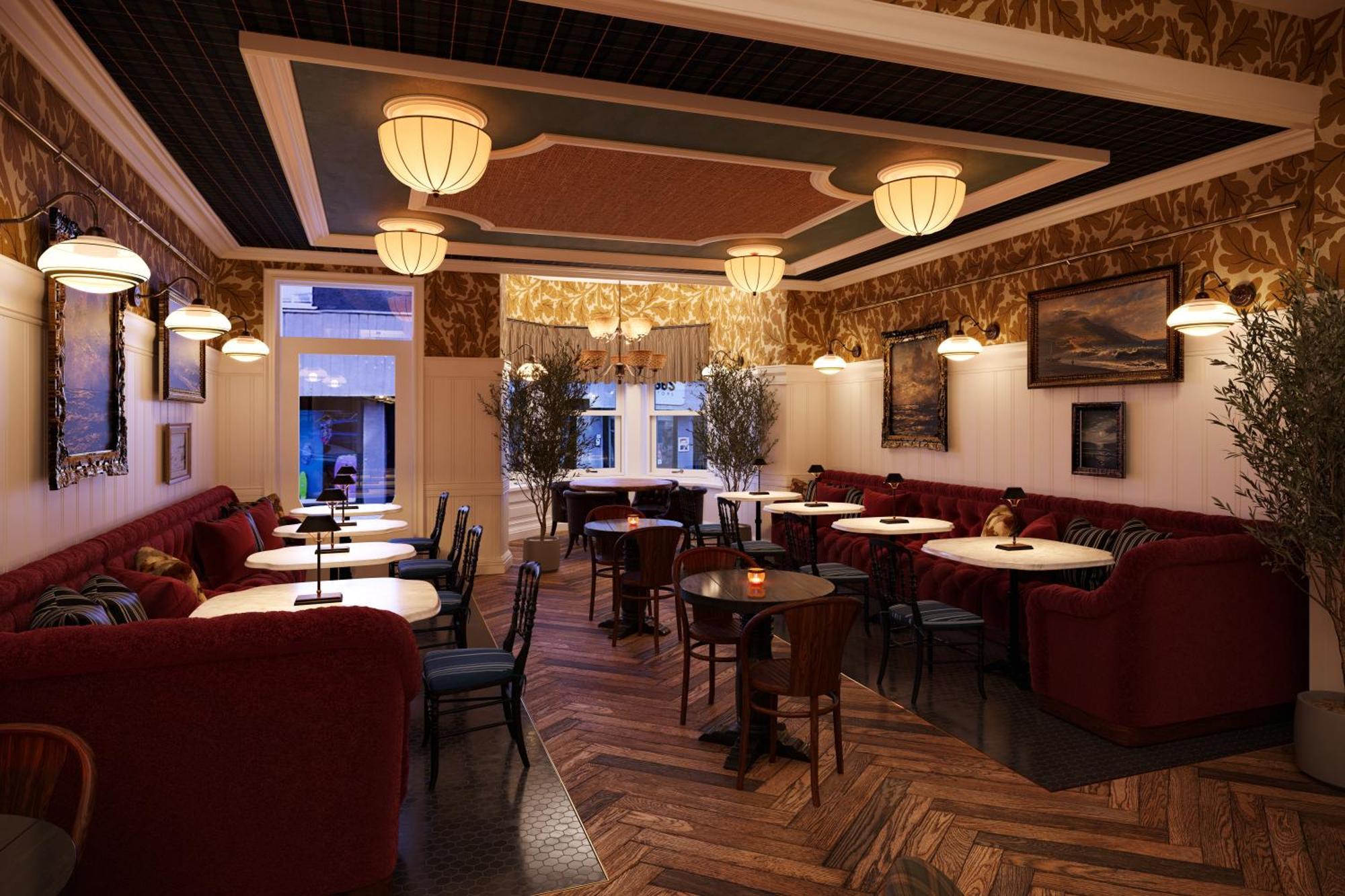 Portrush Adelphi Hotel ภายนอก รูปภาพ Interior of the restaurant